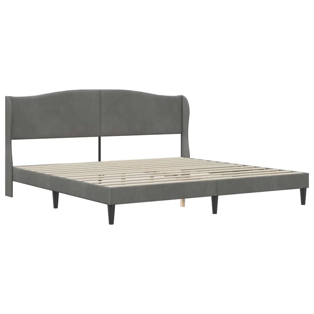 Struttura del letto Grigio Scuro 180 x 200 cm Velluto 3415278 - Image 4
