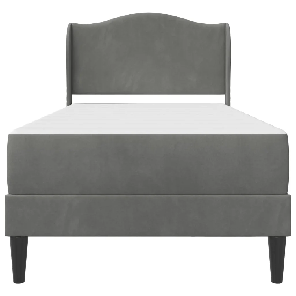 Struttura del letto Grigio Scuro 90 x 190 cm Velluto 3415275 - Image 6