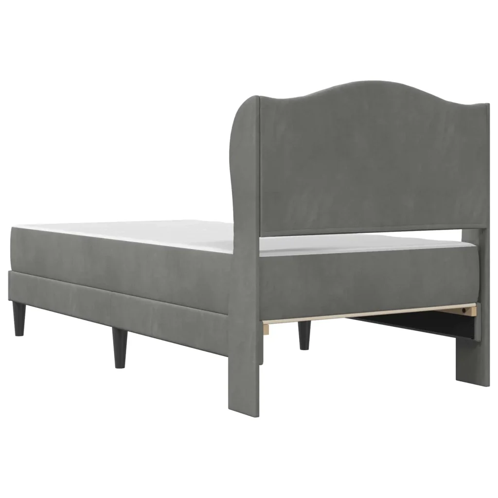 Struttura del letto Grigio Scuro 90 x 190 cm Velluto 3415275 - Image 8