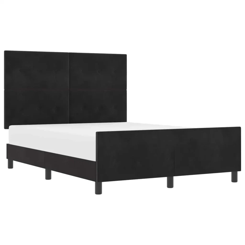 Letto a molle con testiera Nero 160 x 200 cm Velluto 3344953 - Image 2