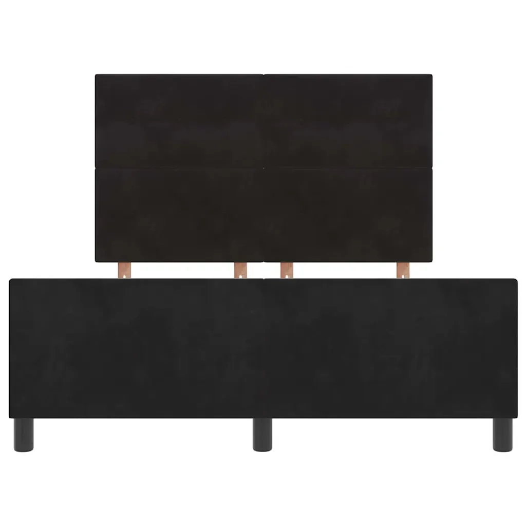 Letto a molle con testiera Nero 160 x 200 cm Velluto 3344953 - Image 7