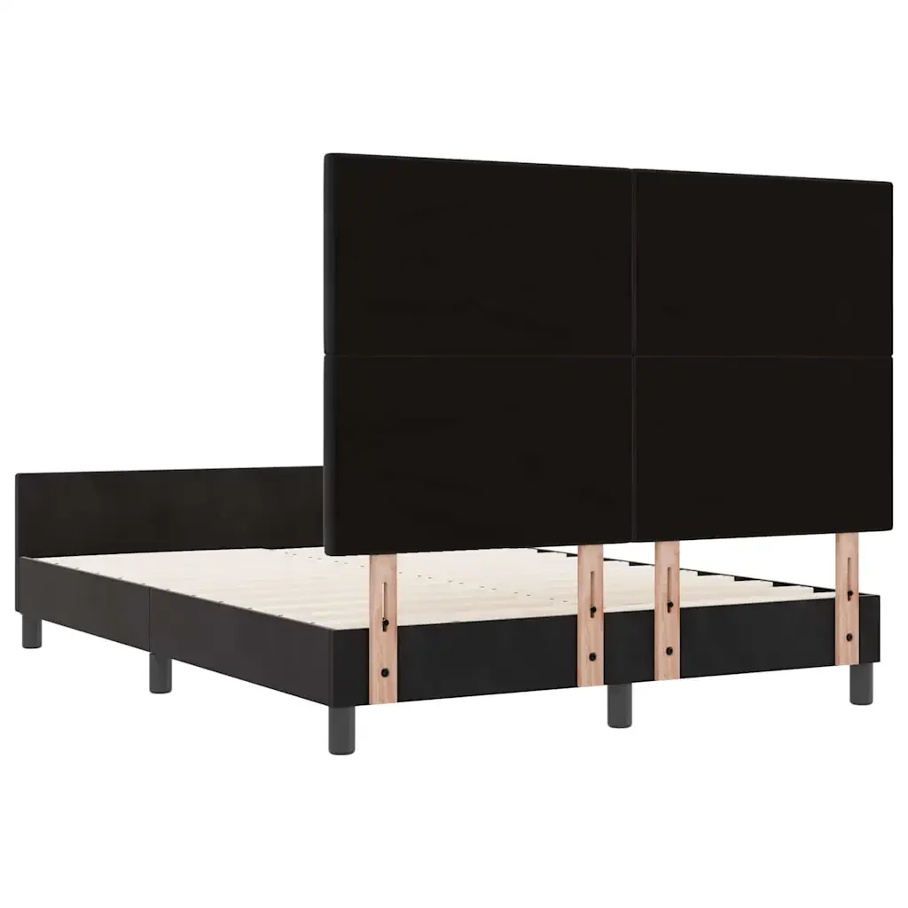 Letto a molle con testiera Nero 160 x 200 cm Velluto 3344953 - Image 9