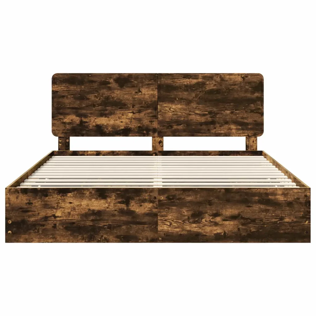 Struttura del letto Rovere fumé Legno Ingegnerizzato - Image 8