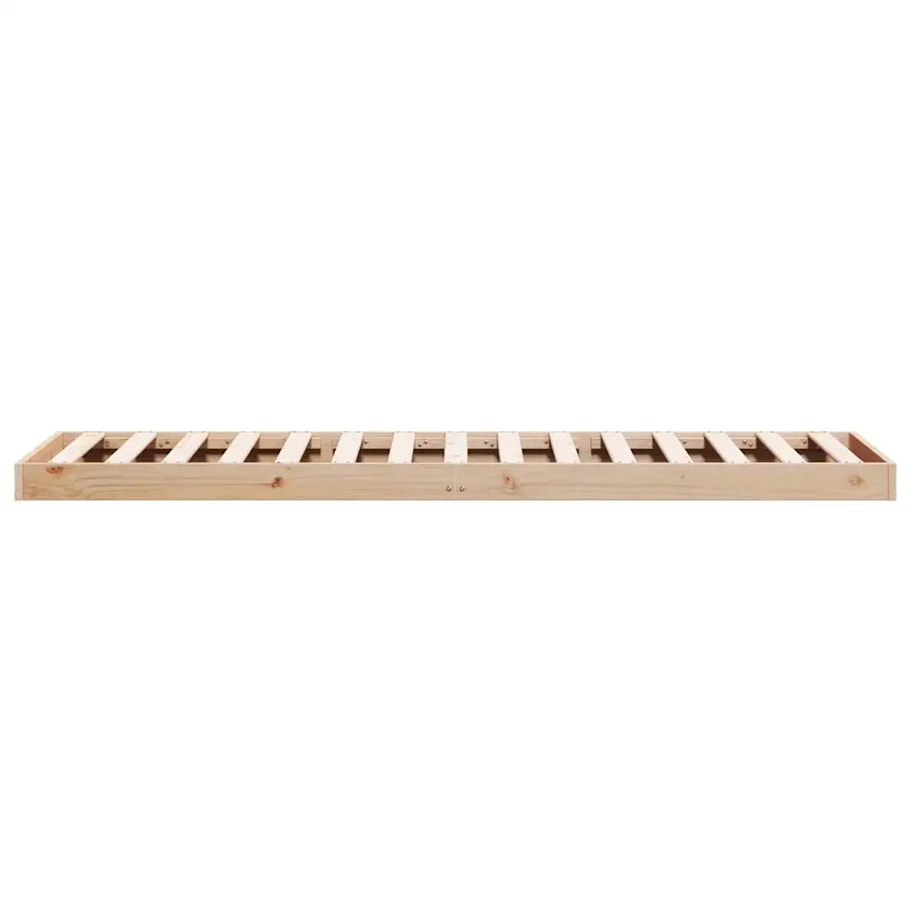 Struttura letto a terra Naturale 90 x 210 cm Pino massello 869734 - Image 6