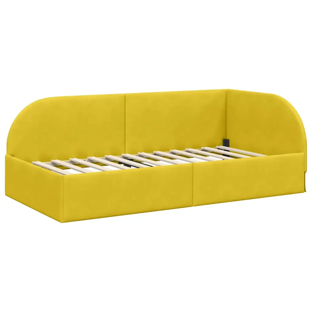 Struttura Letto Angolare con Materasso 2 pcs Giallo Velluto 3394200 - Image 6