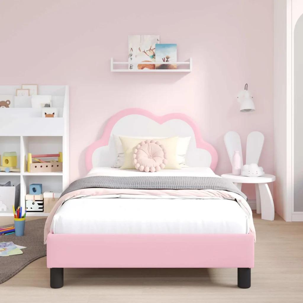 Struttura letto bambini con testata Rosa 90 x 190 cm PU 42011181 - Image 3