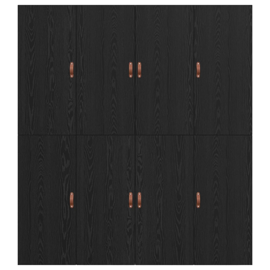 Struttura Letto con Contenitore  Nero Rovere 200x200 cm - Image 9