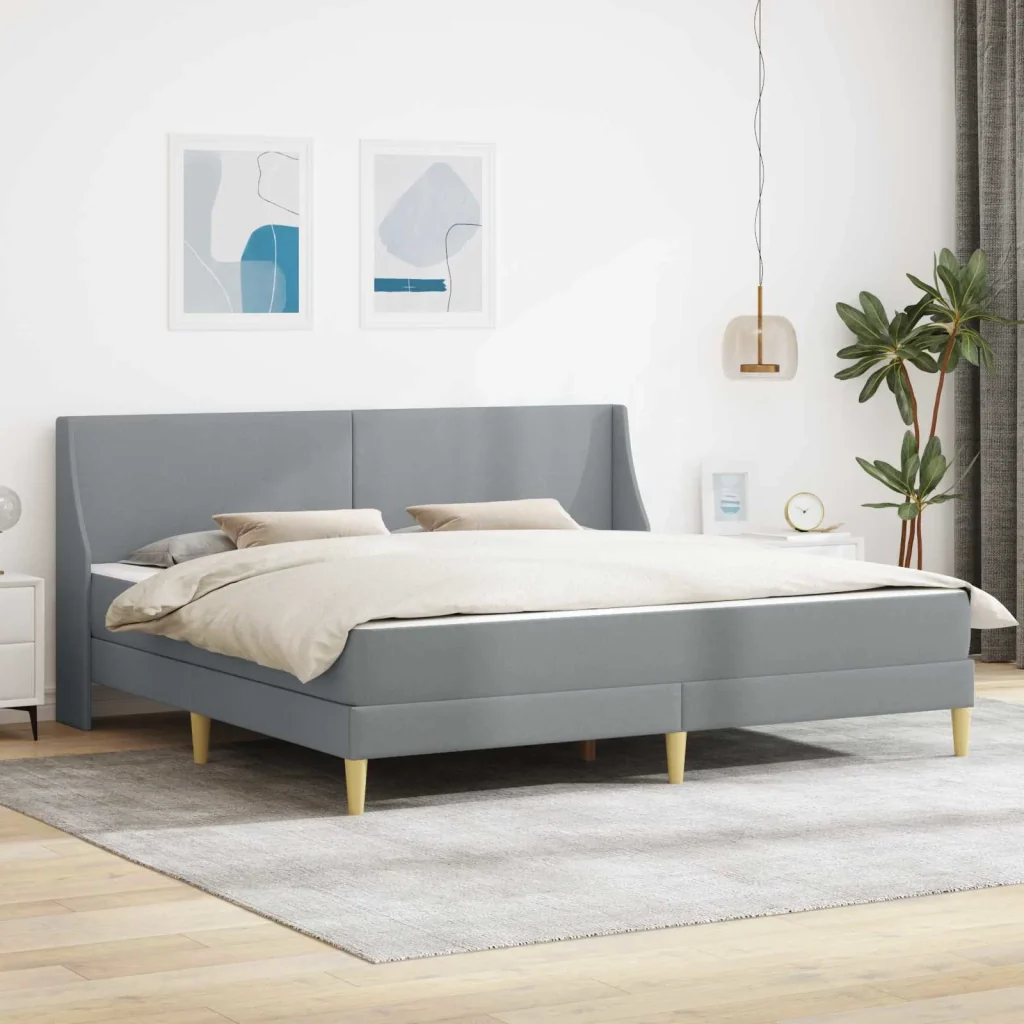 Struttura letto con materasso Grigio chiaro 180 x 200 cm 3415235