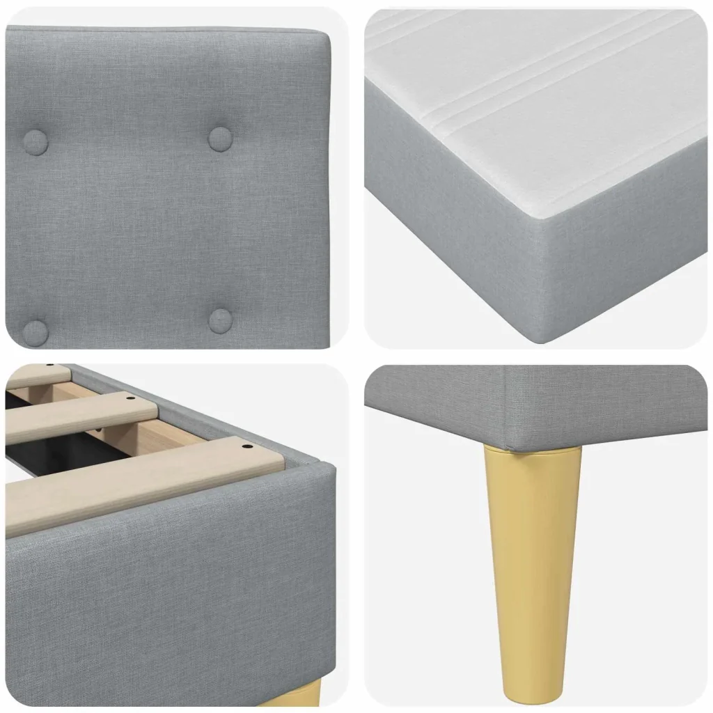 Struttura letto con materasso Grigio chiaro 180 x 200 cm 3415265 - Image 9