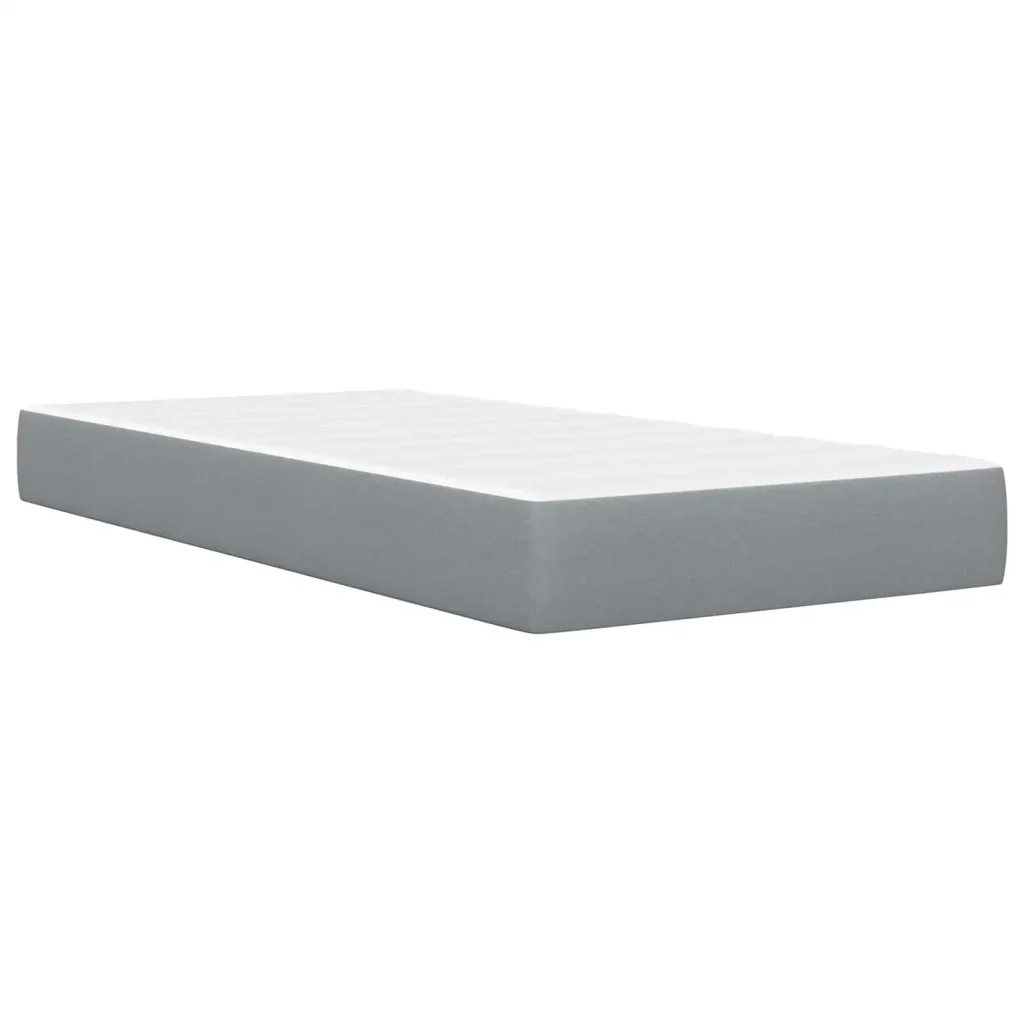 Struttura letto con materasso Grigio chiaro 90 x 190 cm Tessuto 3415232 - Image 5