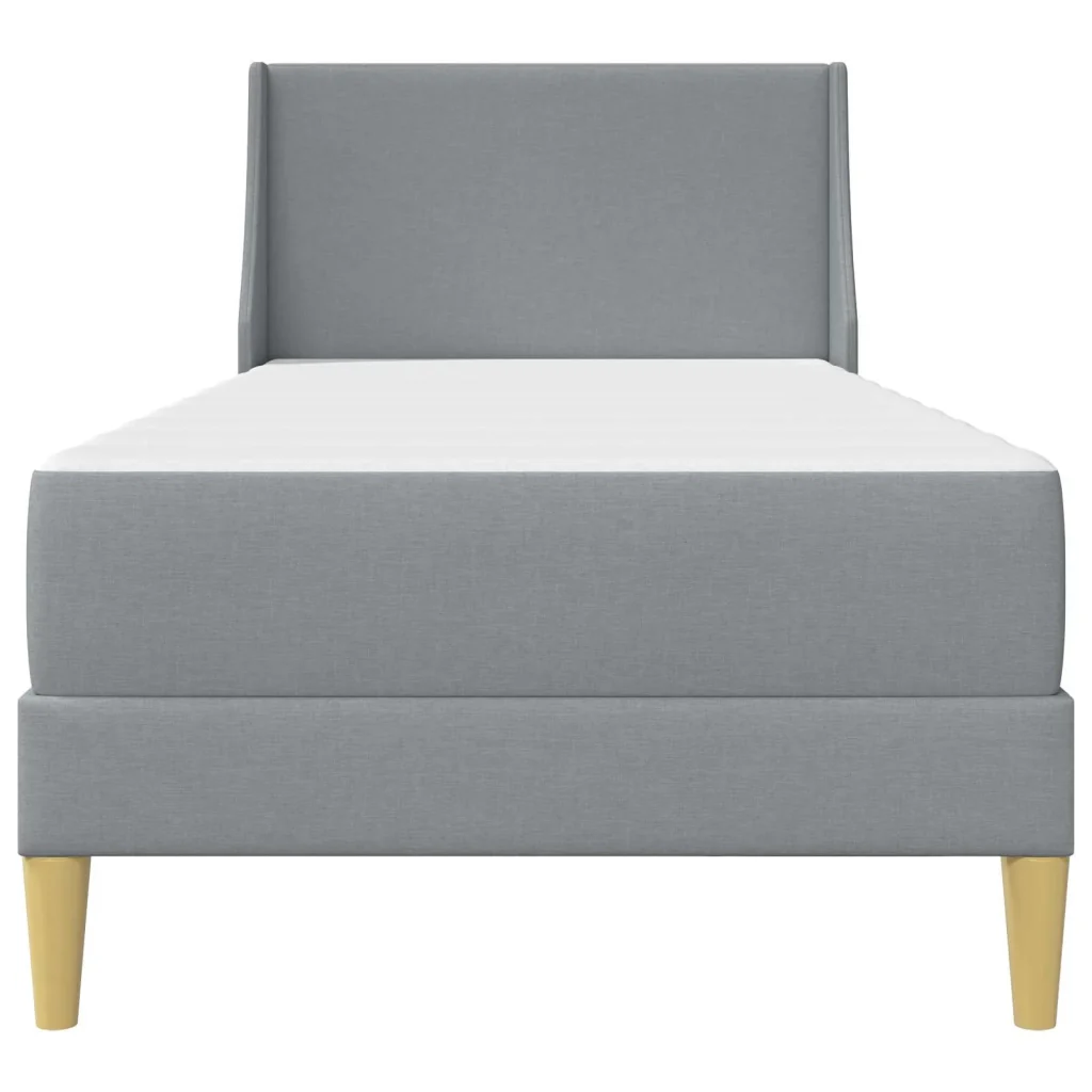 Struttura letto con materasso Grigio chiaro 90 x 190 cm Tessuto 3415232 - Image 6