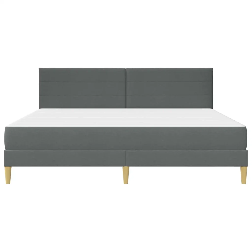 Struttura letto con materasso Grigio scuro 180 x 200 cm Tessuto 3415254 - Image 6