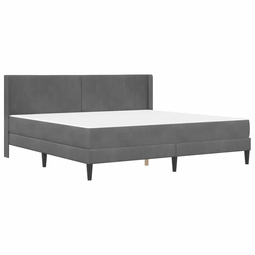 Struttura letto con materasso Grigio scuro 180 x 200 cm Velluto 3415248 - Image 3