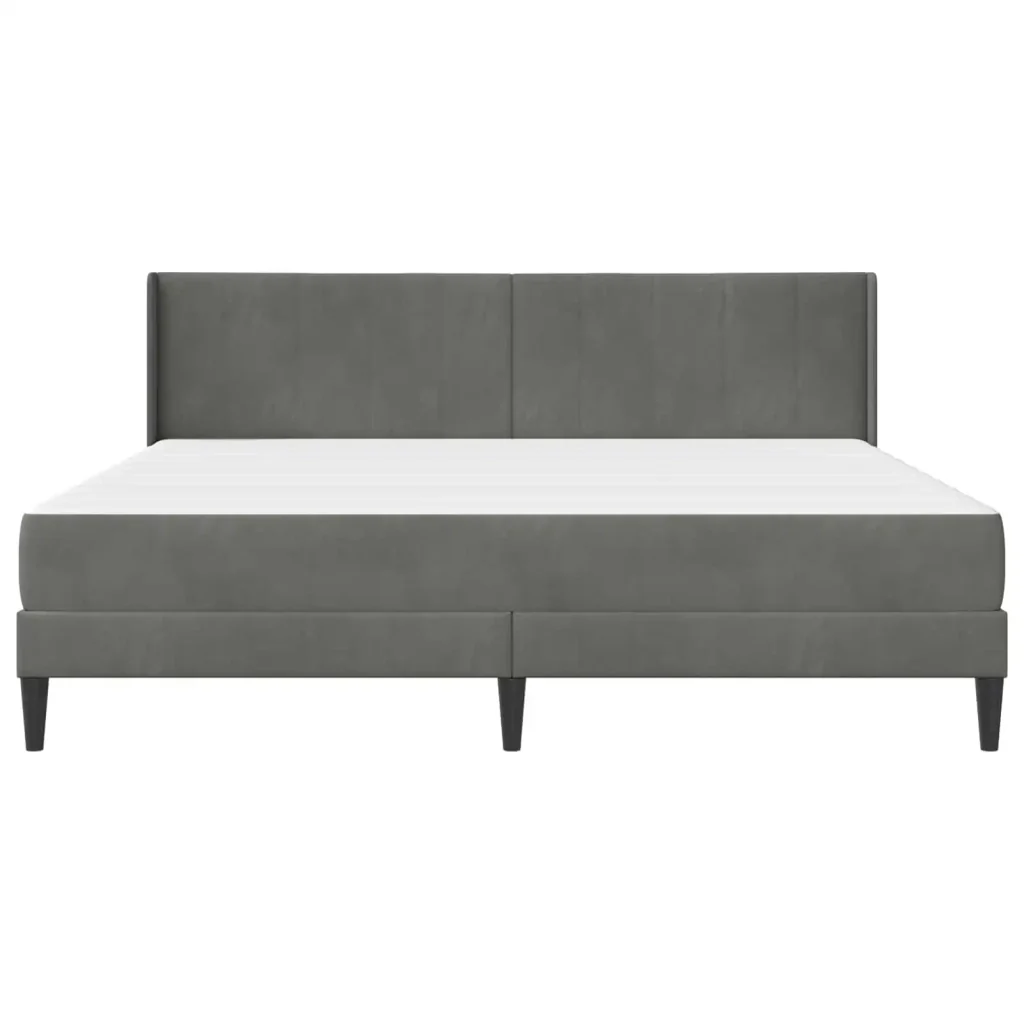 Struttura letto con materasso Grigio scuro 180 x 200 cm Velluto 3415248 - Image 6