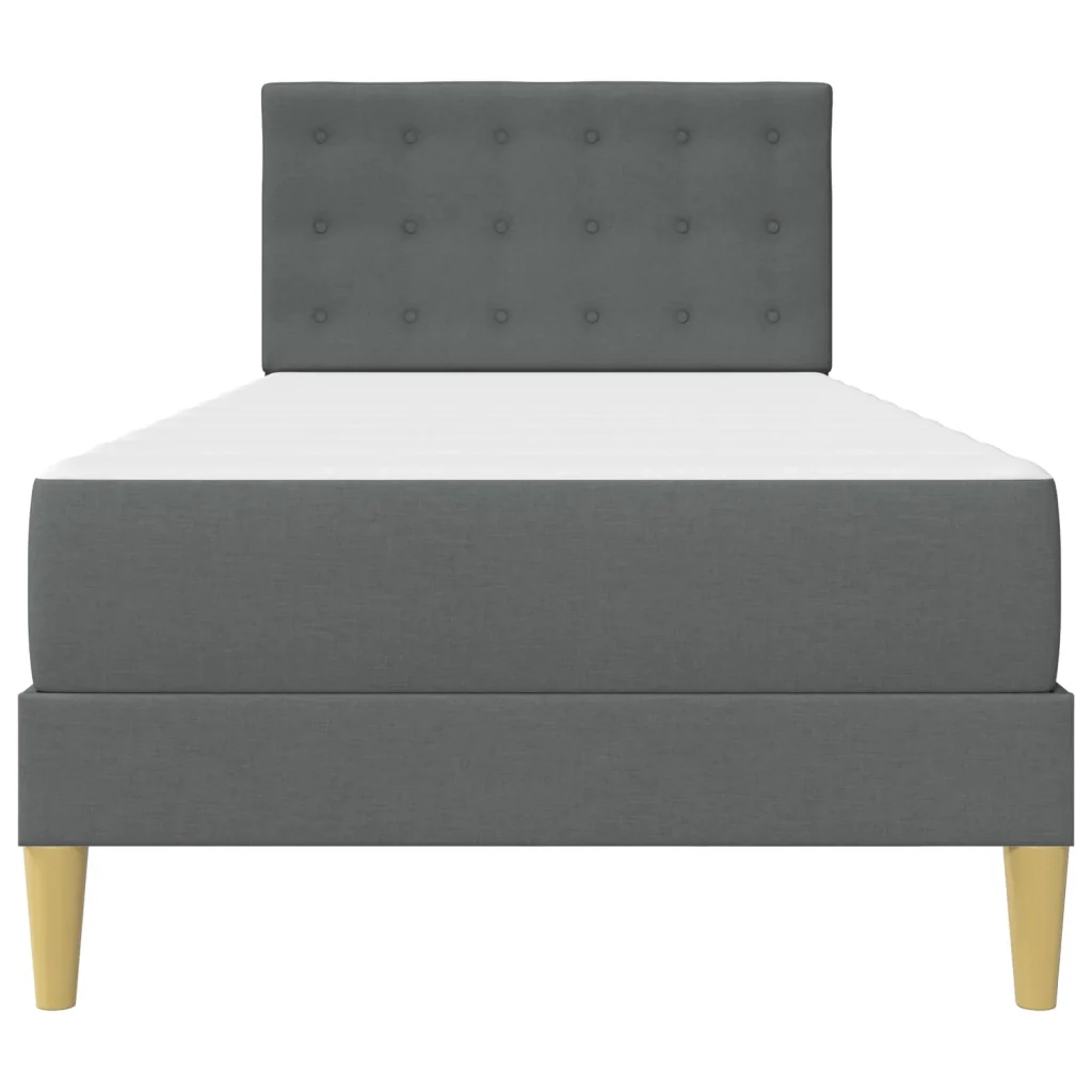 Struttura letto con materasso Grigio scuro 90 x 190 cm Tessuto 3415263 - Image 6