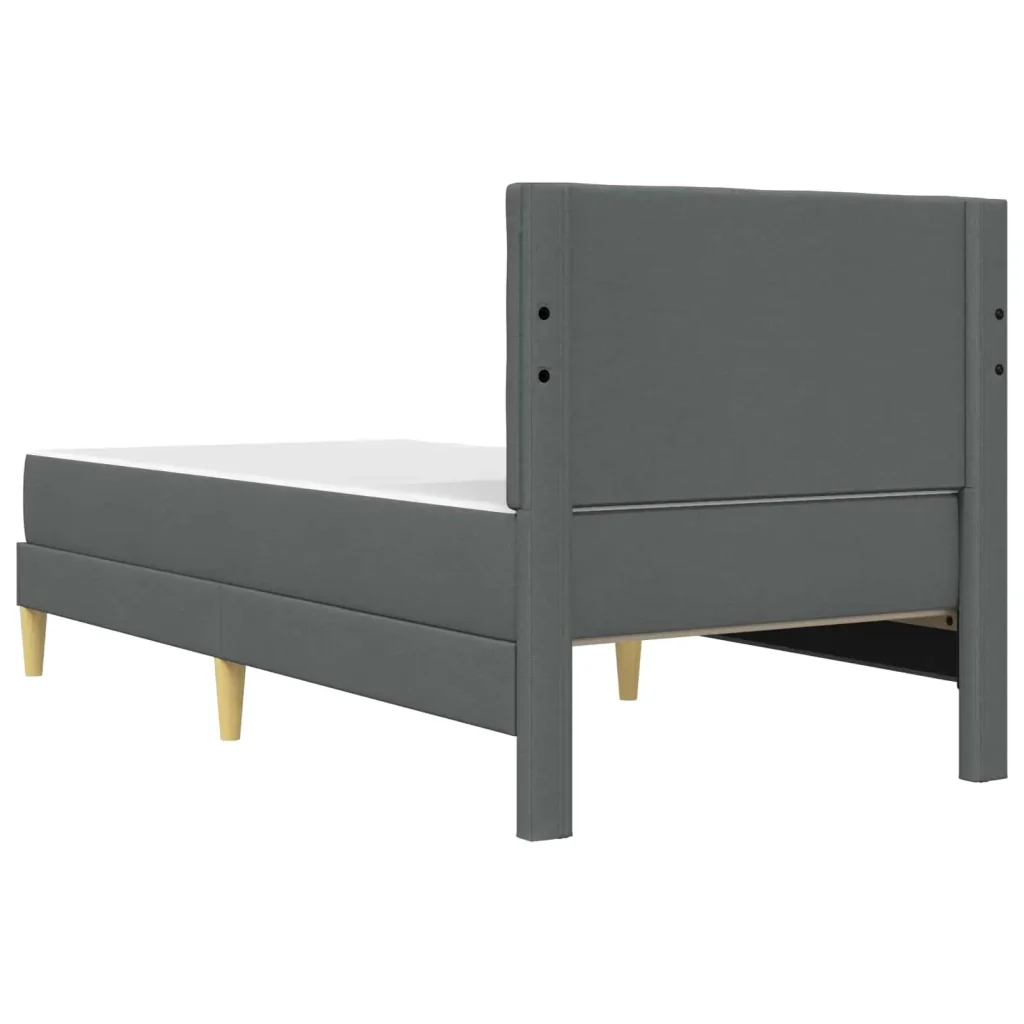Struttura letto con materasso Grigio scuro 90 x 190 cm Tessuto 3415263 - Image 8