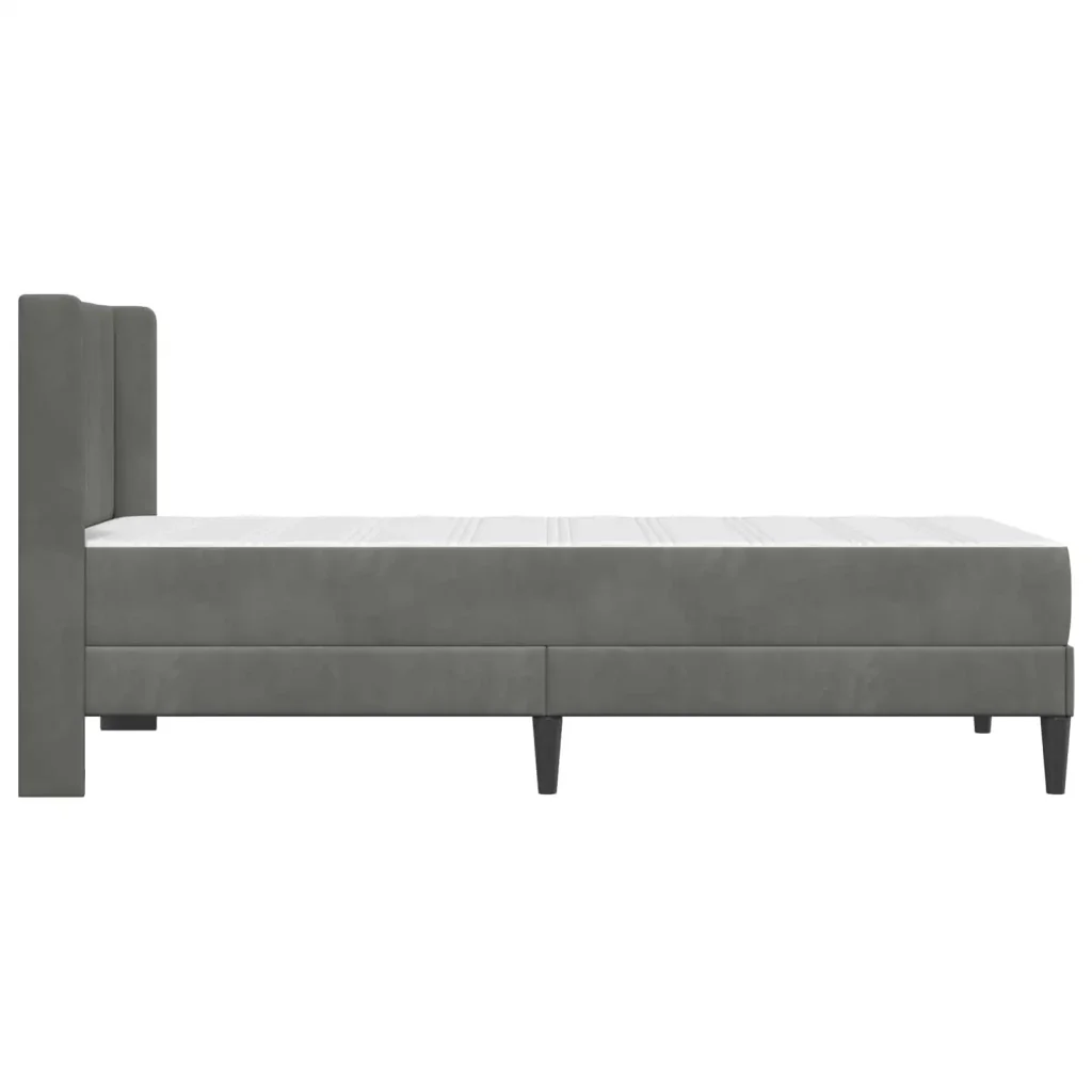 Struttura letto con materasso Grigio scuro 90 x 190 cm Velluto 3415245 - Image 7