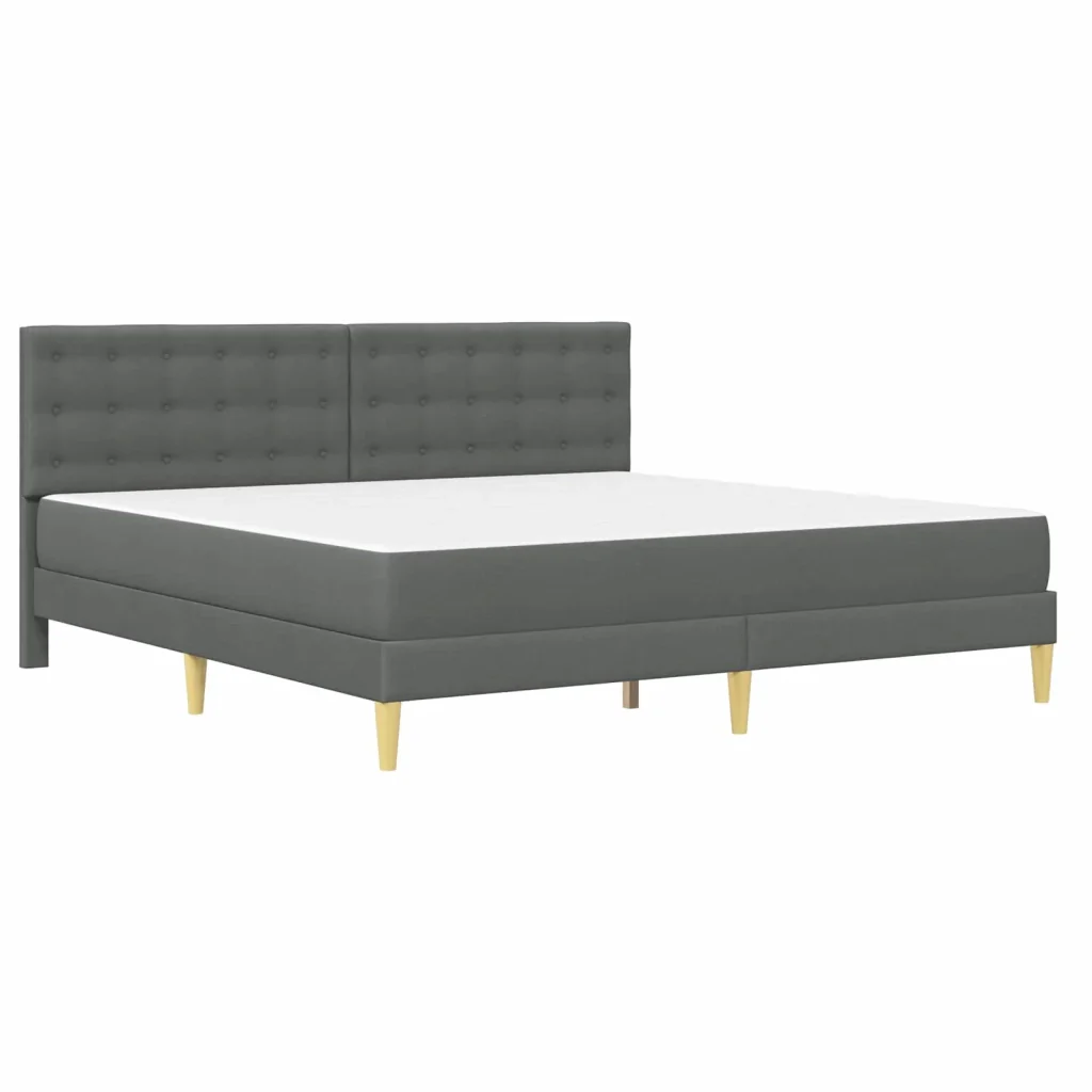 Struttura letto con materasso Grigio scuro Tessuto 3415266 - Image 3