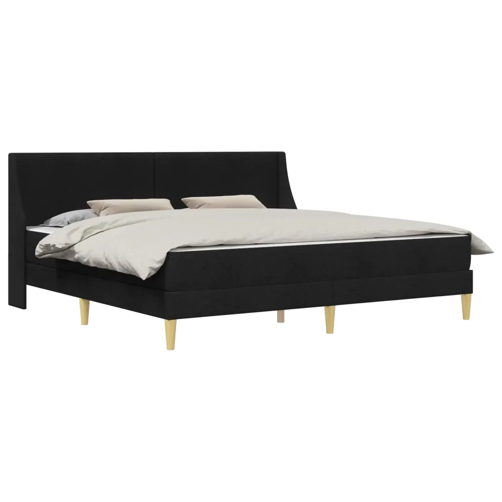 Struttura letto con materasso Nero 180 x 200 cm Tessuto 3415237 - Image 2