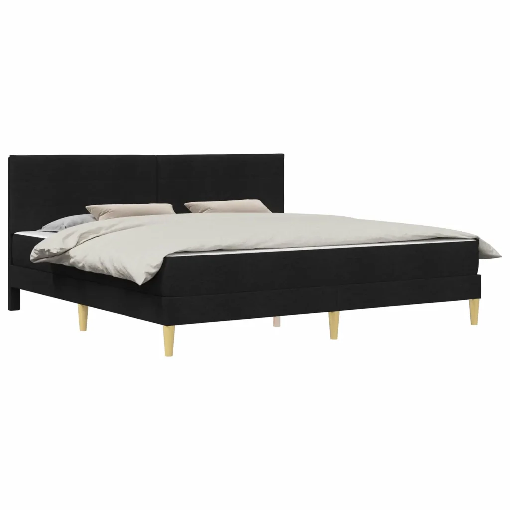 Struttura letto con materasso Nero 180 x 200 cm Tessuto 3415255 - Image 2