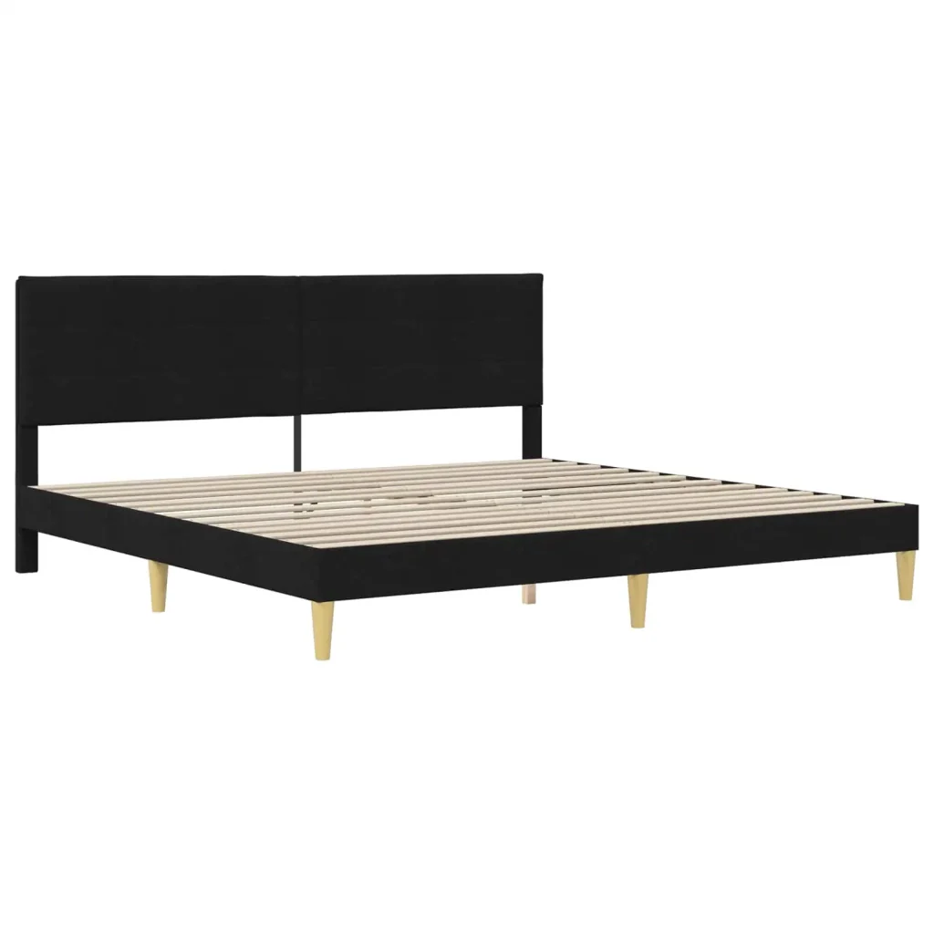 Struttura letto con materasso Nero 180 x 200 cm Tessuto 3415255 - Image 4