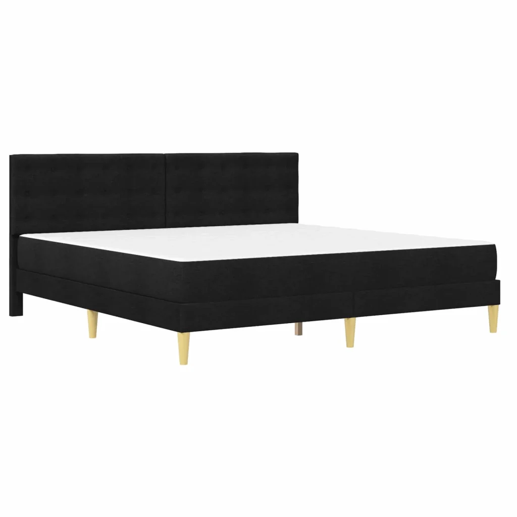 Struttura letto con materasso Nero 180 x 200 cm Tessuto 3415267 - Image 3