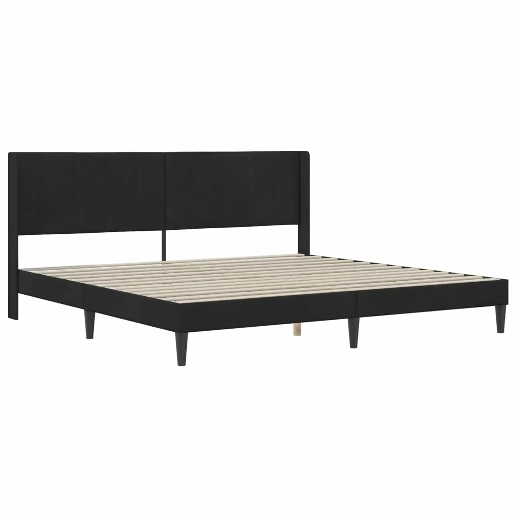 Struttura letto con materasso Nero 180 x 200 cm Velluto 3415249 - Image 4