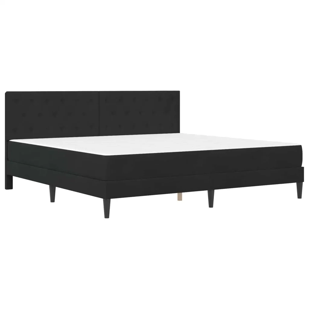 Struttura letto con materasso Nero 180 x 200 cm Velluto 3415261 - Image 3
