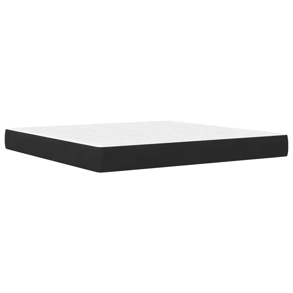 Struttura letto con materasso Nero 180 x 200 cm Velluto 3415261 - Image 5