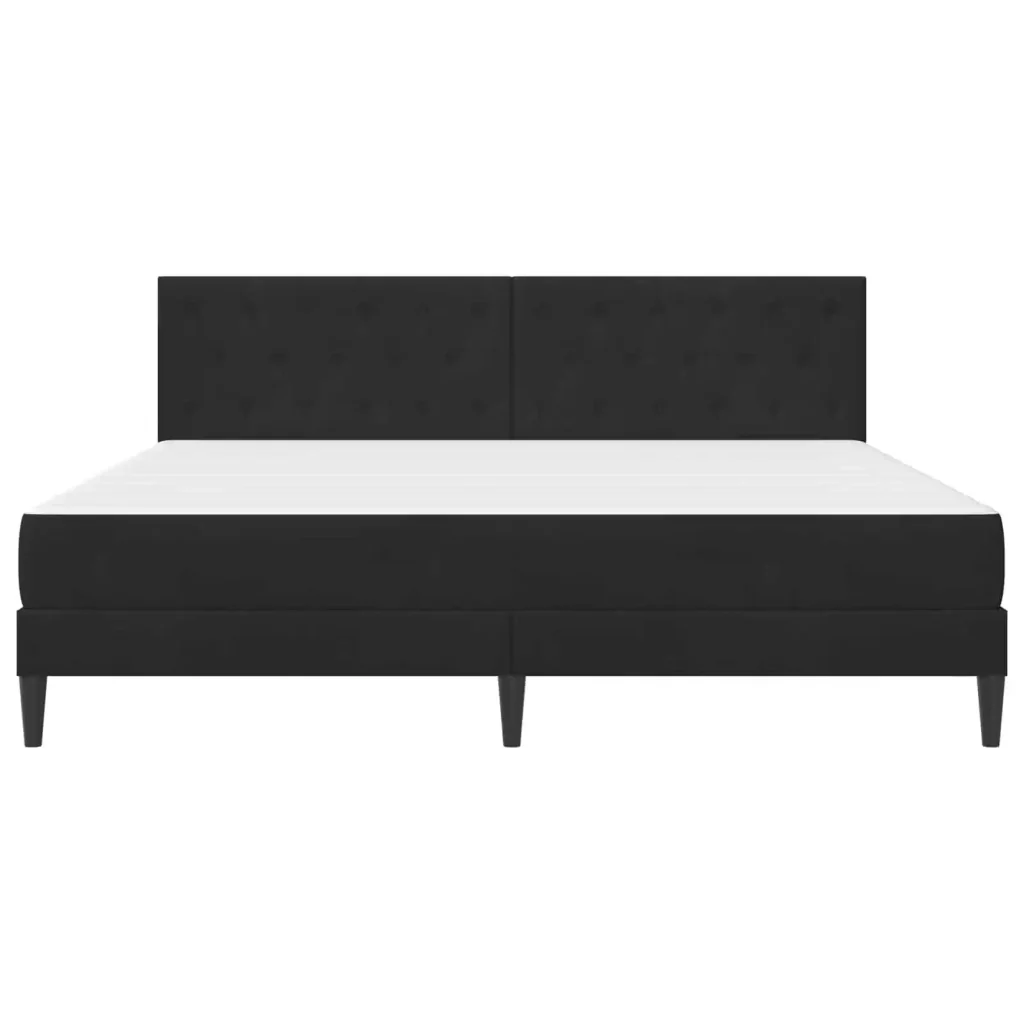 Struttura letto con materasso Nero 180 x 200 cm Velluto 3415261 - Image 6