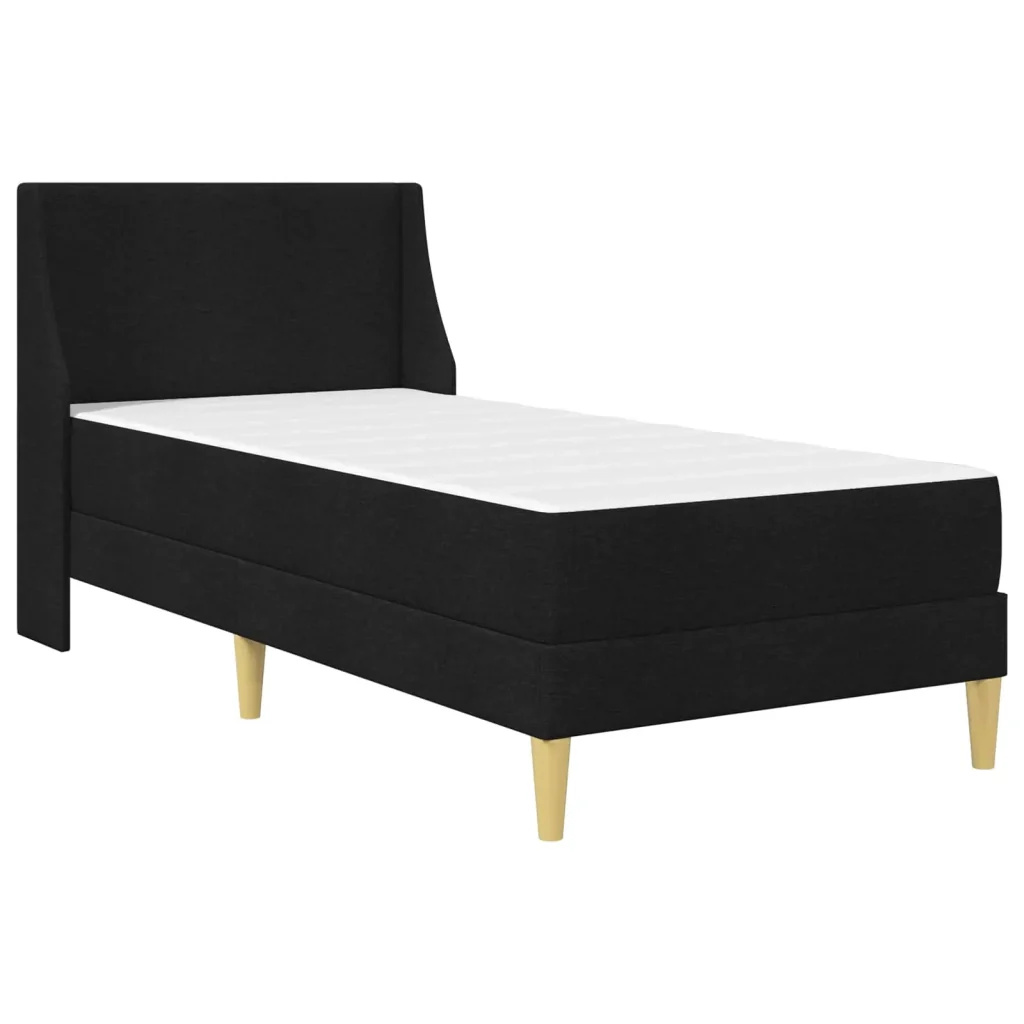 Struttura letto con materasso Nero 90 x 190 cm Tessuto 3415234 - Image 3