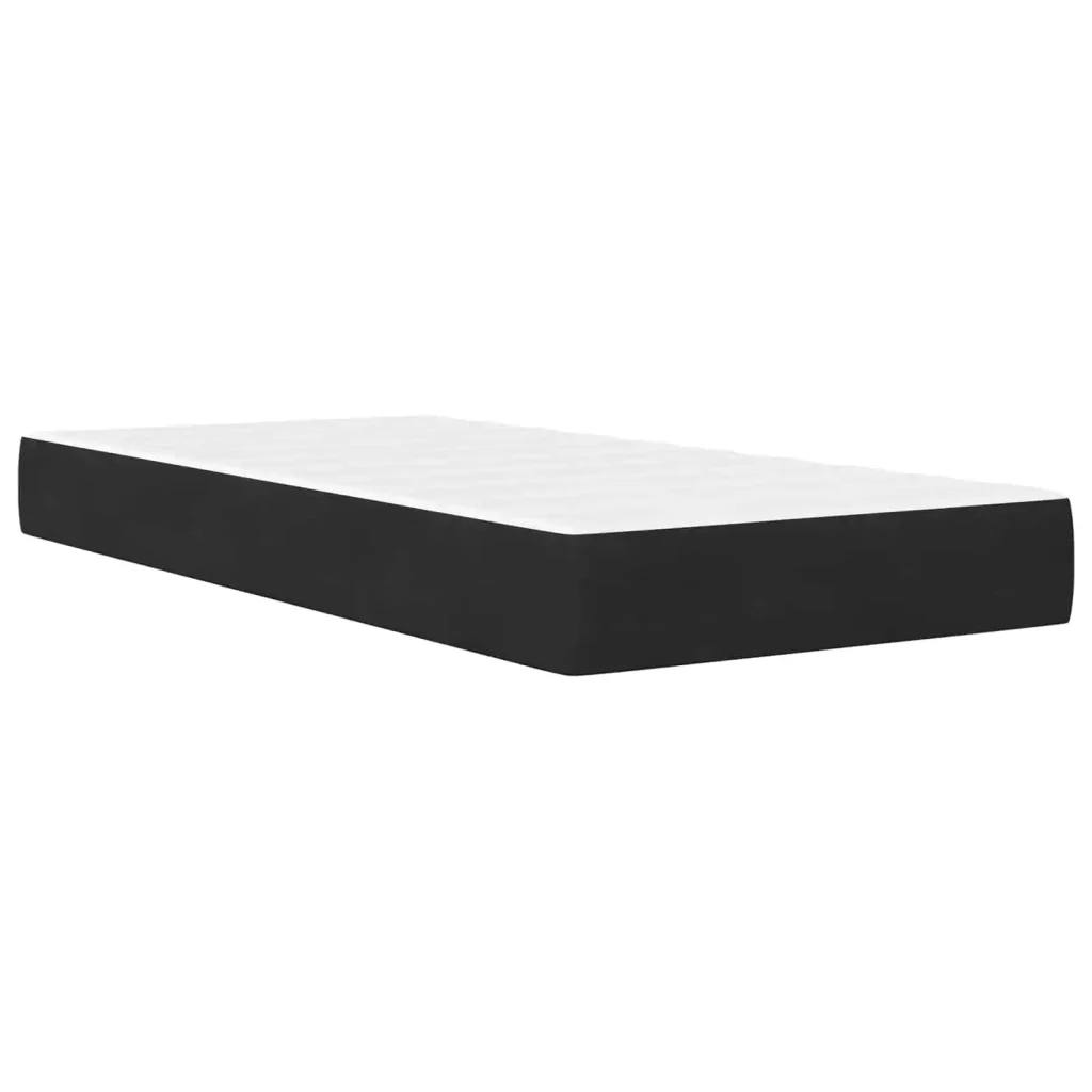 Struttura letto con materasso Nero 90 x 190 cm Velluto 3415240 - Image 5