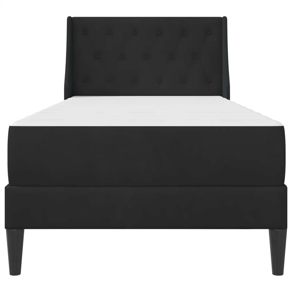 Struttura letto con materasso Nero 90 x 190 cm Velluto 3415240 - Image 6