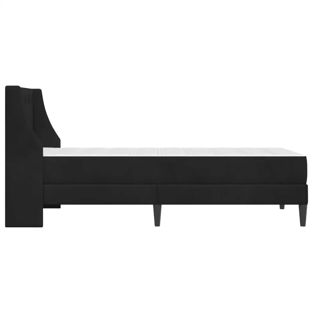 Struttura letto con materasso Nero 90 x 190 cm Velluto 3415240 - Image 7