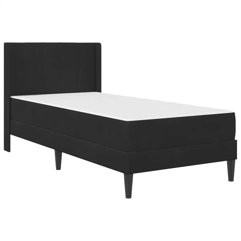 Struttura letto con materasso Nero 90 x 190 cm Velluto 3415246 - Image 3