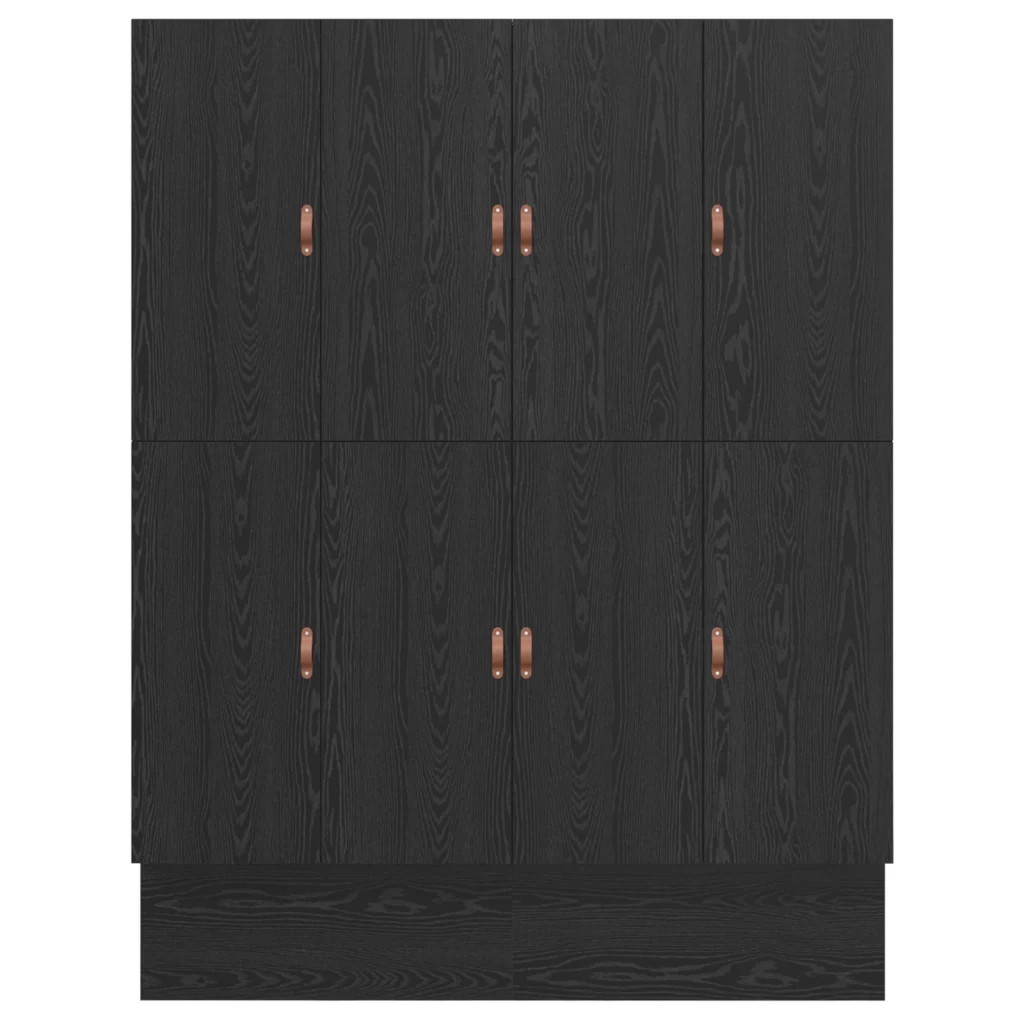 Struttura letto contenitore Nero Rovere 200x200 cm - Image 8