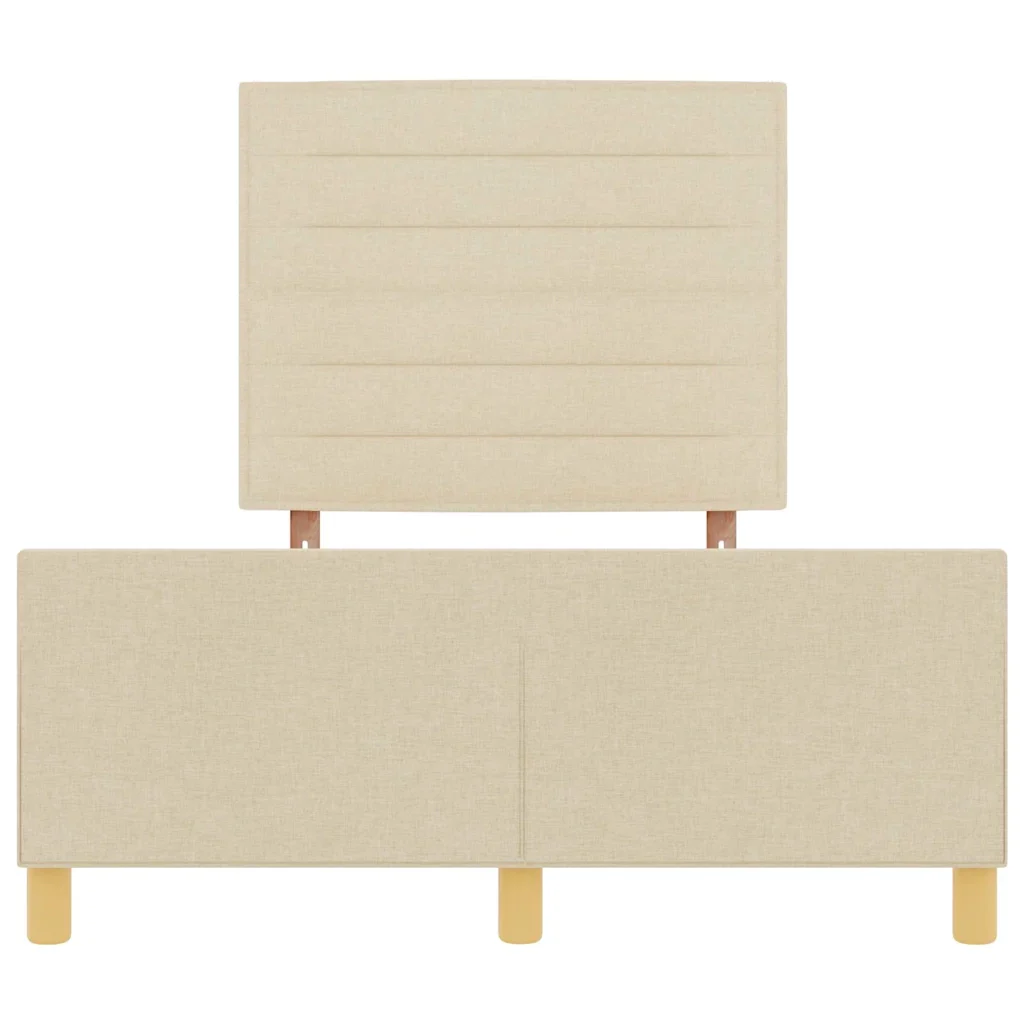 Struttura del letto con testiera Crema 120 x 200 cm Tessuto 3344646 - Image 7