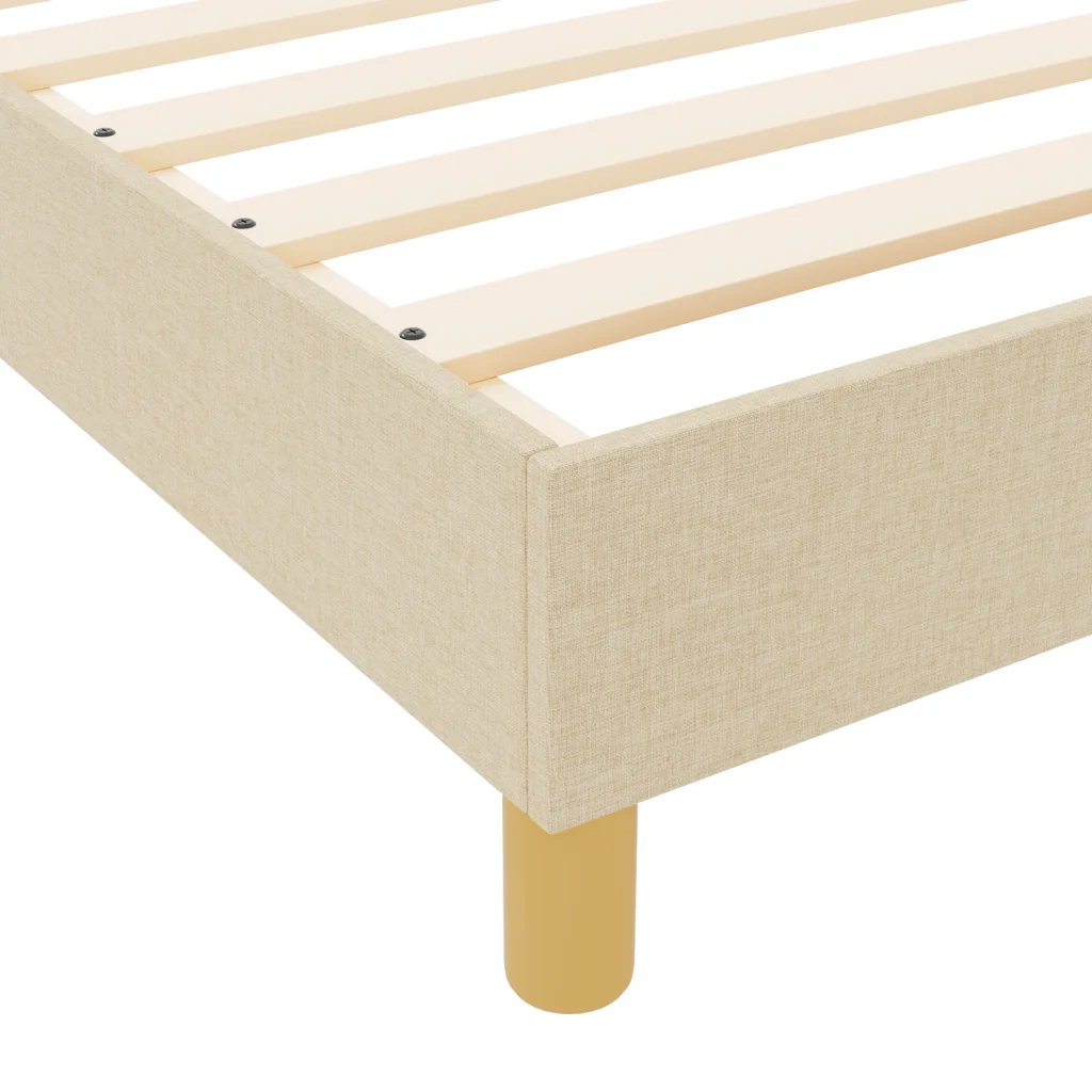 Struttura letto crema  90x190 cm in tessuto - Image 8