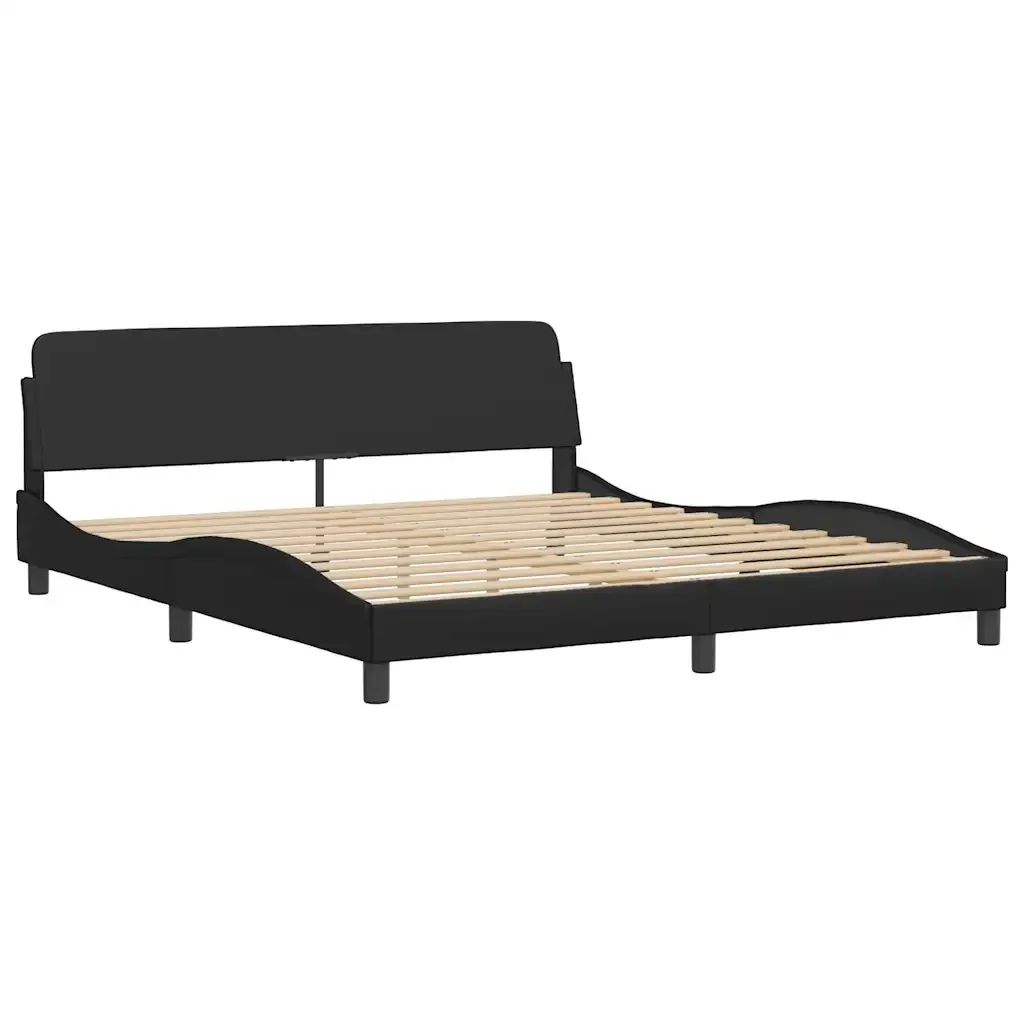 Struttura letto Dover Nera 180x200 cm in Similpelle 373339 - Image 3