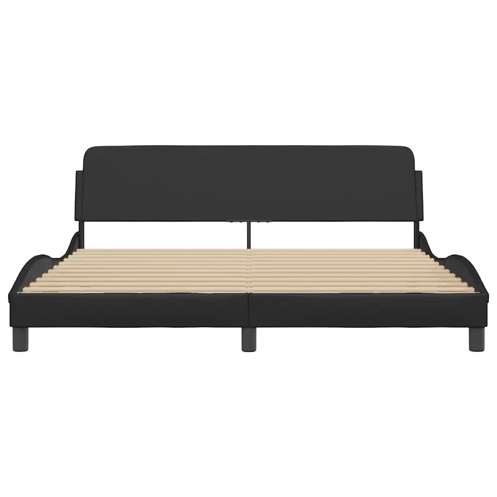 Struttura letto Dover Nera 180x200 cm in Similpelle 373339 - Image 4