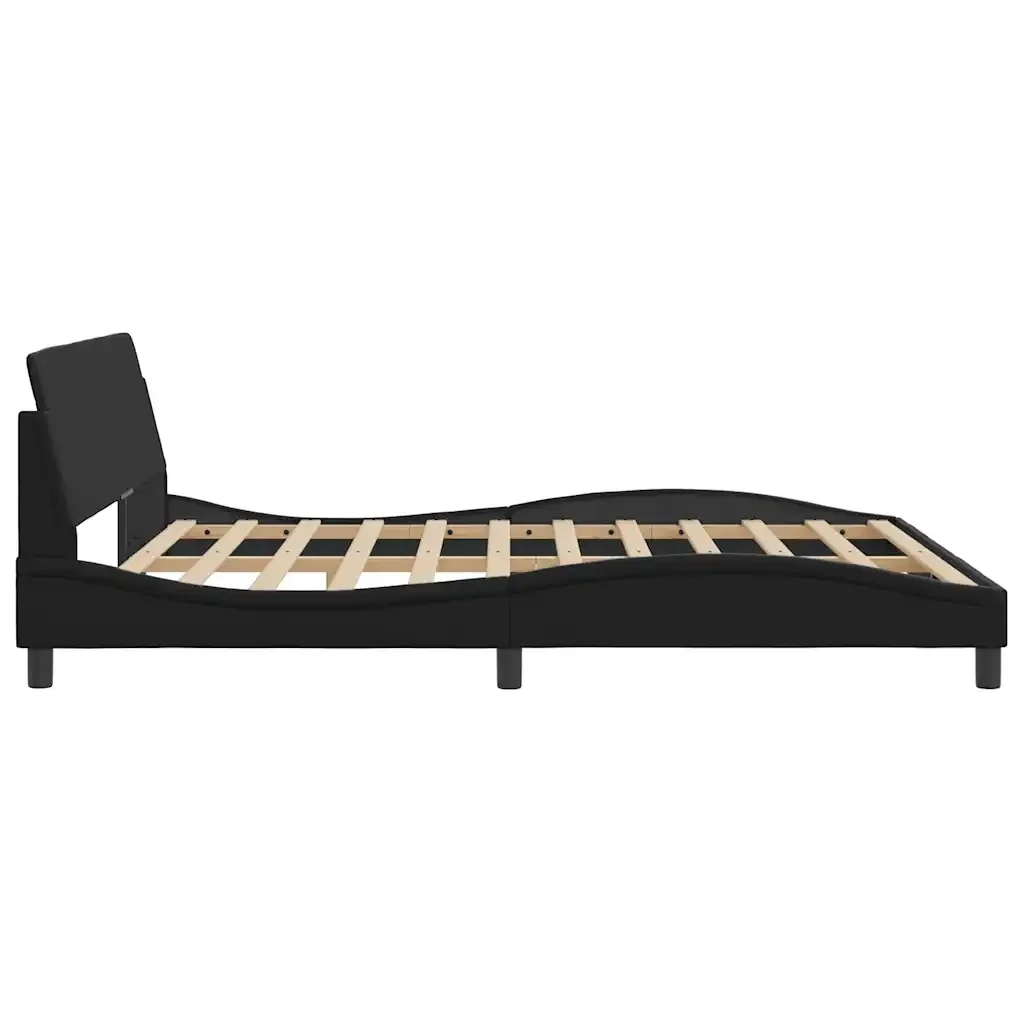 Struttura letto Dover Nera 180x200 cm in Similpelle 373339 - Image 5