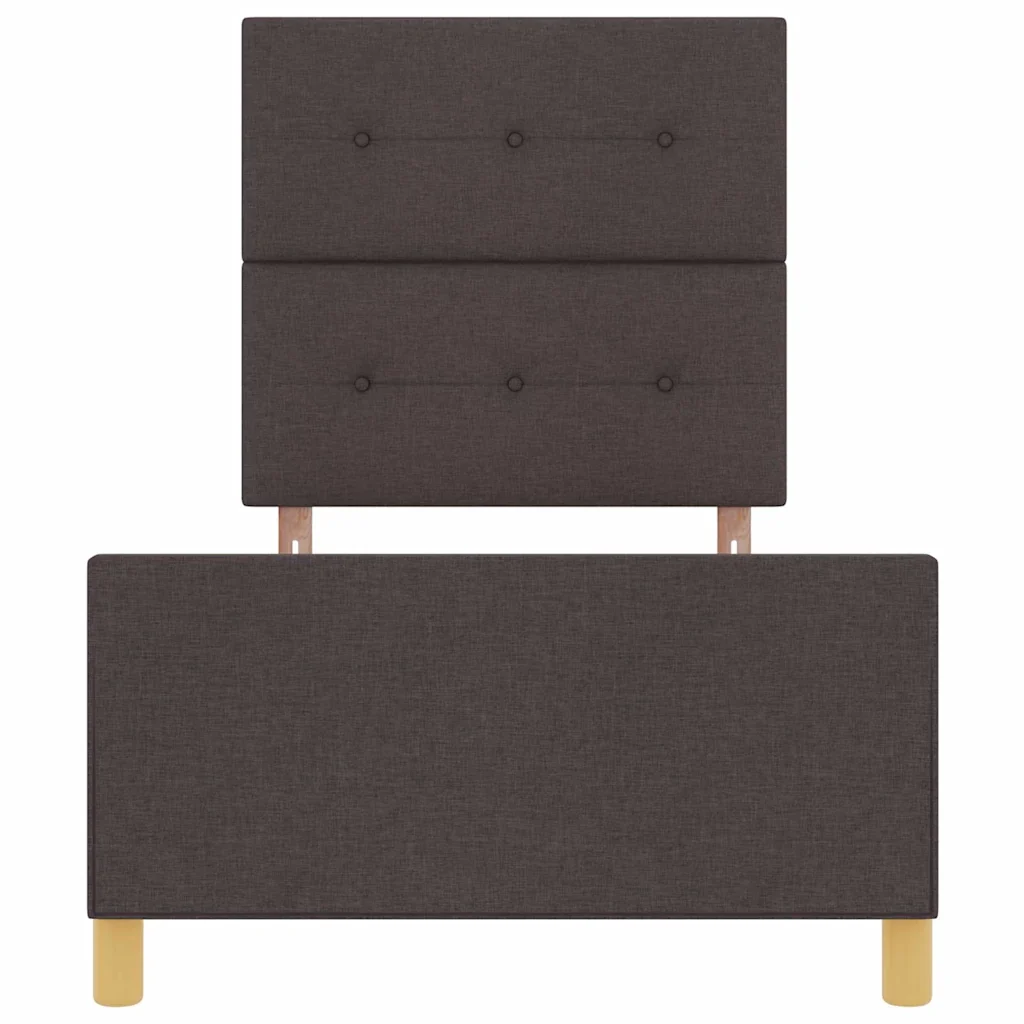 Struttura del letto Marrone scuro 90 x 200 cm Tessuto 3344700 - Image 7