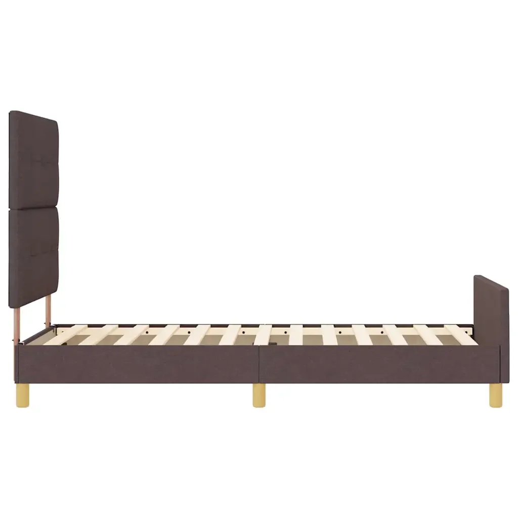 Struttura del letto Marrone scuro 90 x 200 cm Tessuto 3344700 - Image 8