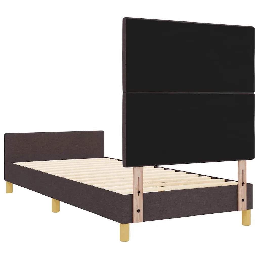 Struttura del letto Marrone scuro 90 x 200 cm Tessuto 3344700 - Image 9