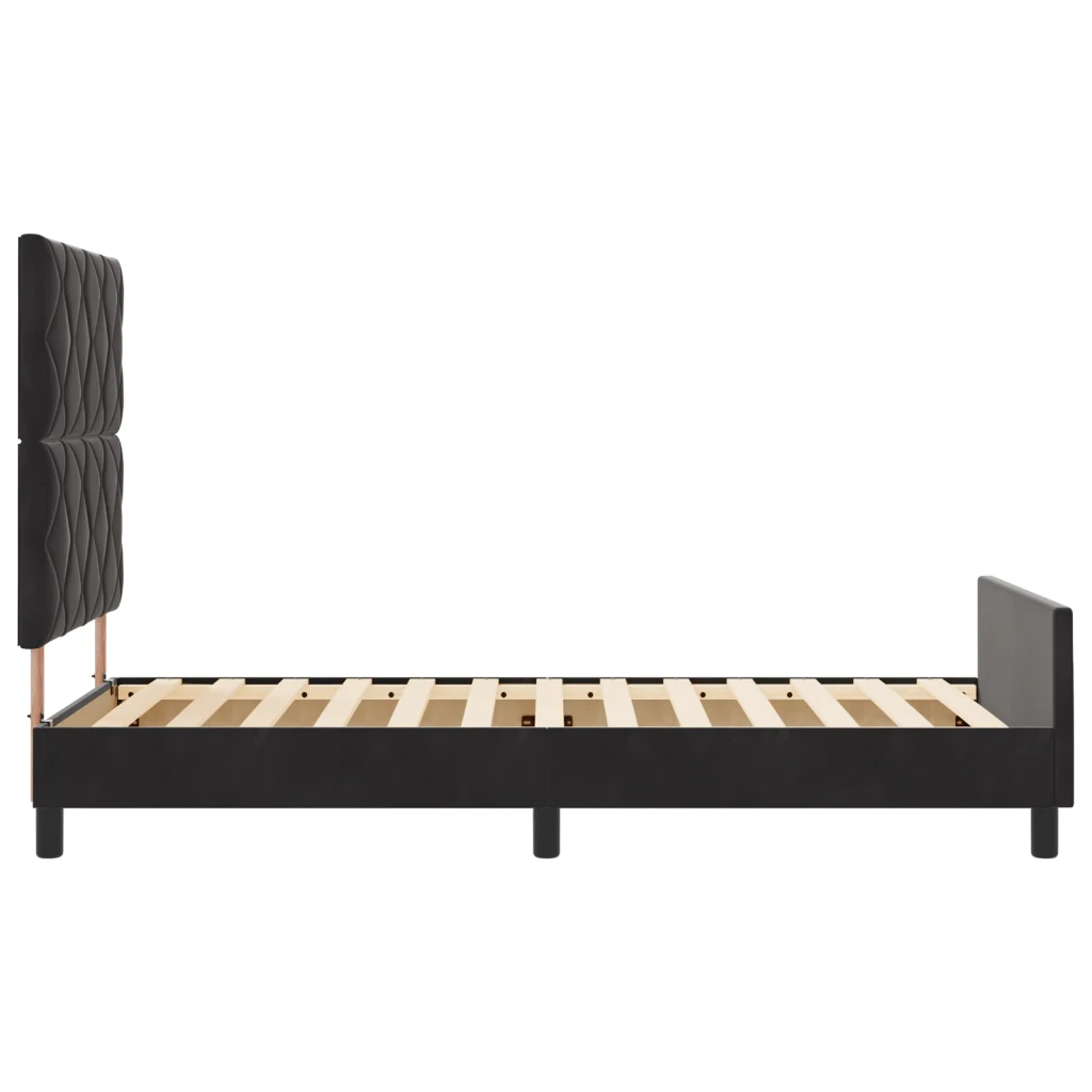 Struttura Letto  Nera 100x200 cm in Velluto - Image 9