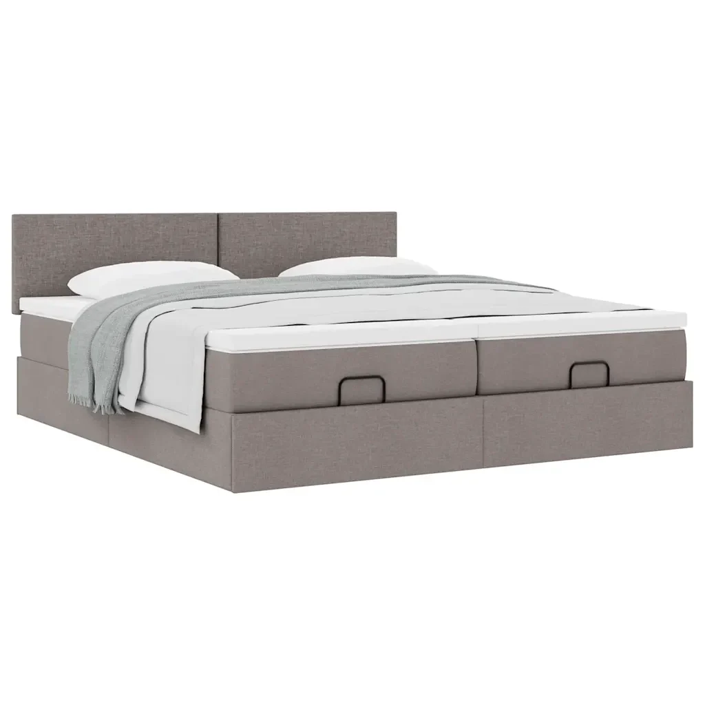 Struttura Letto Pouf con Materassi Tortora 180x200cm in Tessuto 3311977 - Image 5