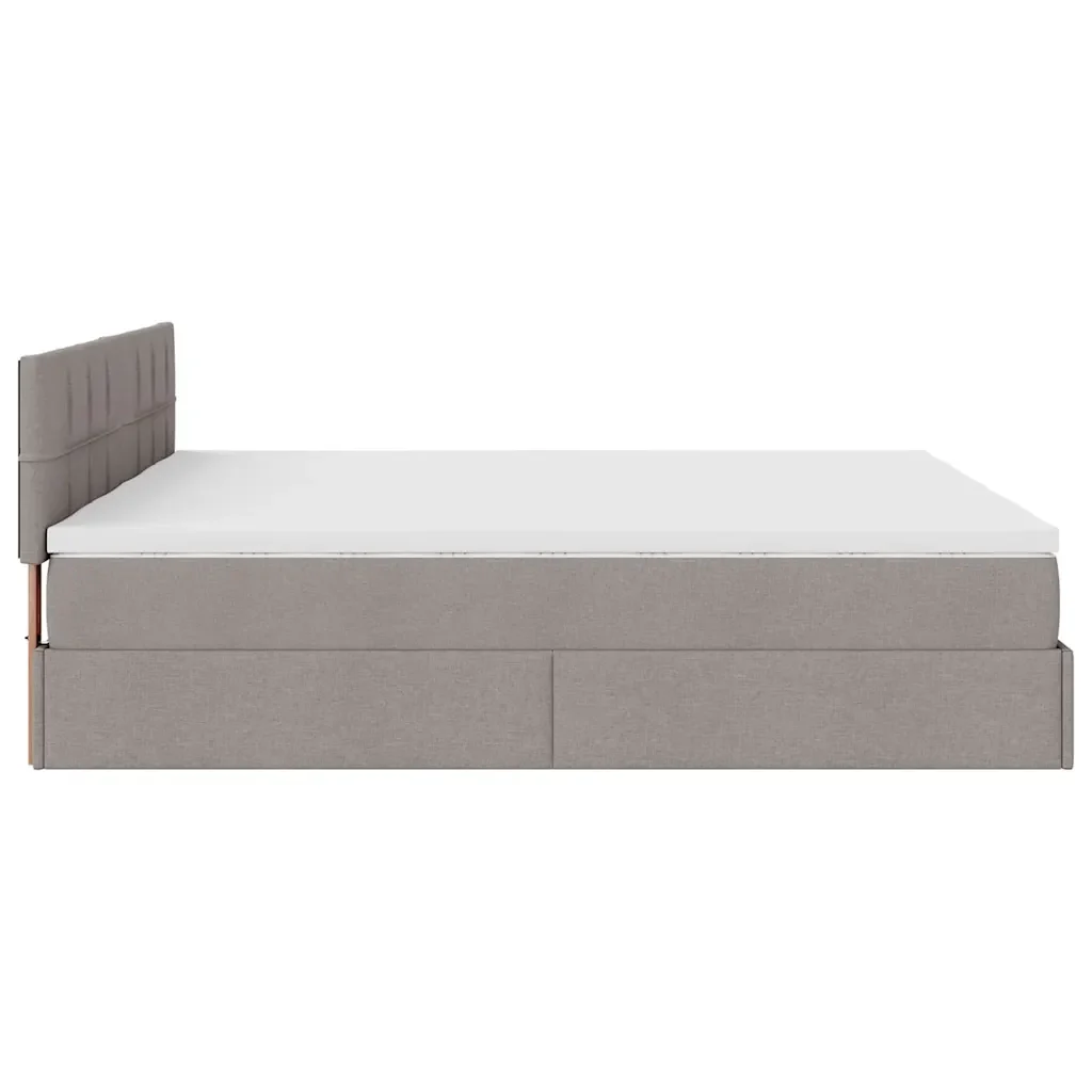 Struttura Letto Pouf con Materassi Tortora 180x200cm in Tessuto 3311998 - Image 10