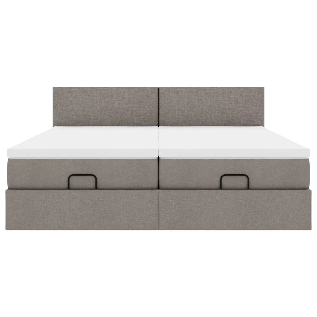 Struttura Letto Pouf con Materassi Tortora 180x200cm in Tessuto 3312826 - Image 8