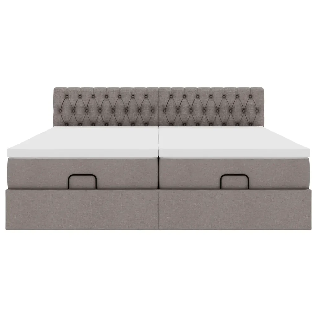 Struttura Letto Pouf con Materassi Tortora 180x200cm in Tessuto 3312868 - Image 8