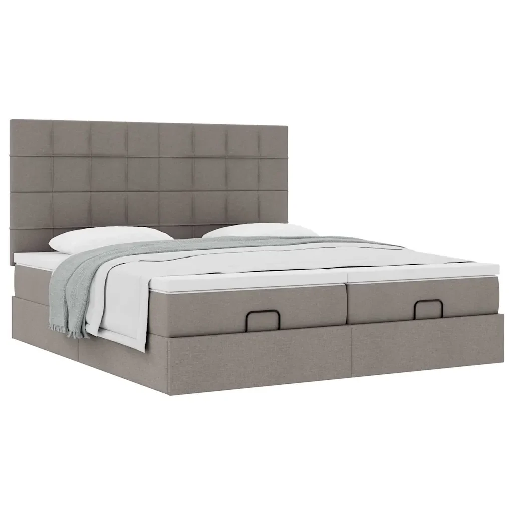 Struttura Letto Pouf con Materassi Tortora 180x200cm in Tessuto 3313696 - Image 5